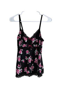 Marylin Monroe Floral Lace Babydoll Top Sz Medium